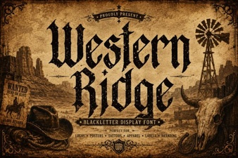 Western Ridge Font for Rustic Design Projects