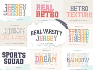 Craft Authentic Designs with Varsity Jersey Font Bundle
