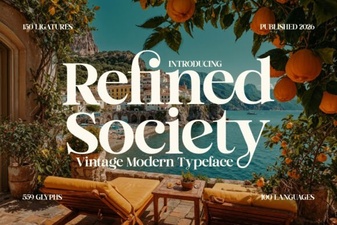 Refined Society Font: Elegant Typefaces for Modern Design